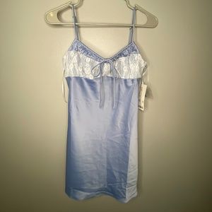 Urban Outfitters - Blue Silk Slip Dress SMALL